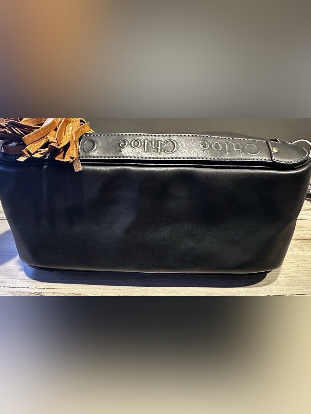 Chloe Black Leather Satchel Bag with Oversized Tassel & COA - Picture 5 of 16